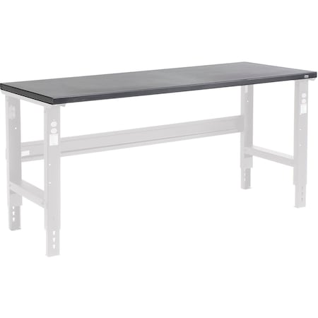 Global Industrial Workbench Top, Steel Square Edge, 72"W x 36"D x 1-1/2" Thick, Black 185723BK